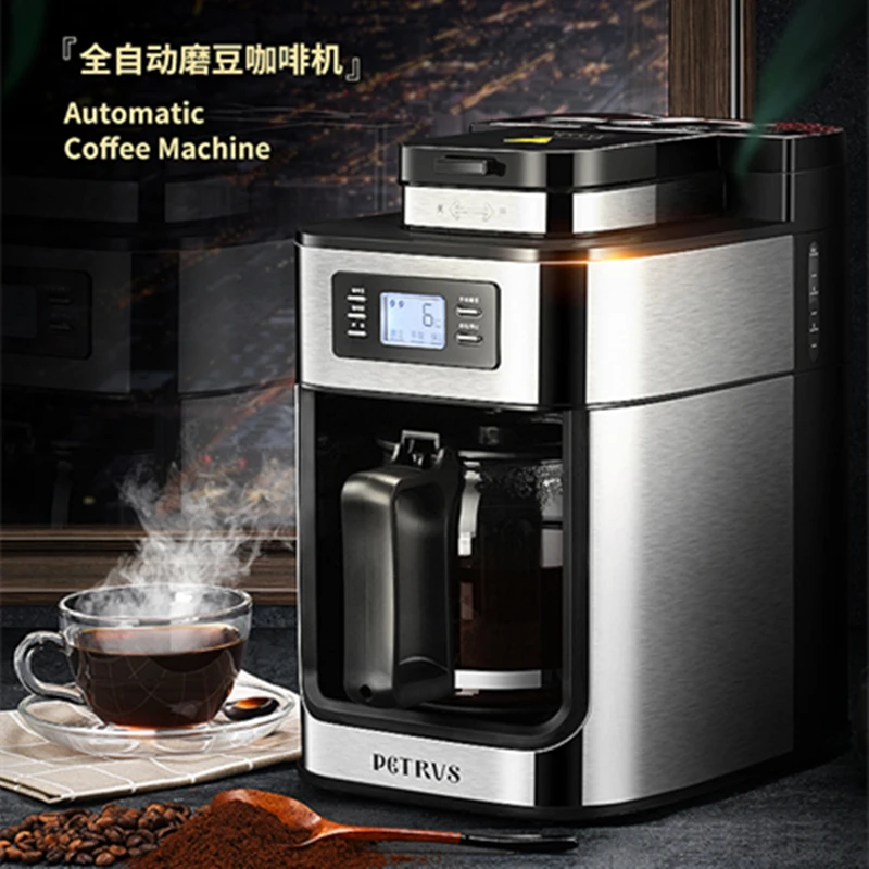 Home automatic American coffee machine?LCD display coffee machine for grinding coffee beans