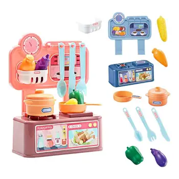 

Children Kids Mini Kitchen Toy Set Baby Girls Play House Toy Pretend Play Kitchen Utensils Cooking Pots Food Cookware Toy Gifts
