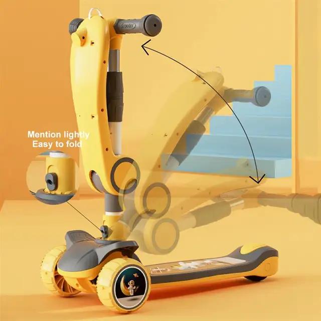 Children'S Scooter 2-12 Years Old Can Ride Children'S Toy Car Music Walker Tricycles For Children Kids'S Ride-On Toys Child Gift 4