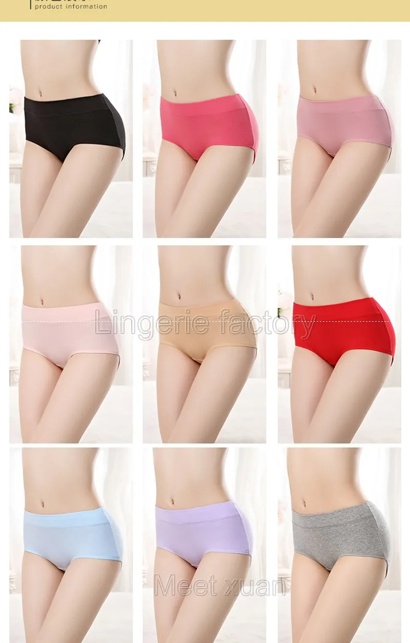 Women's Sexy cotton Panties Seamless Underwear Briefs for Girls Ladies Bikini Cotton Crotch Transparent Lingerie Plug size