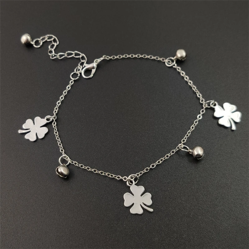 Bohemian Flowers And Bell Anklets for Women silver anklet bracelet beads anklet fashion accessories