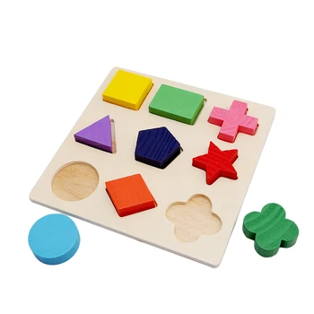 

Baby Toys Wooden Toys Building Block Infant Montessori Early Educational Match Toys Intellectual Geometry 2019 New