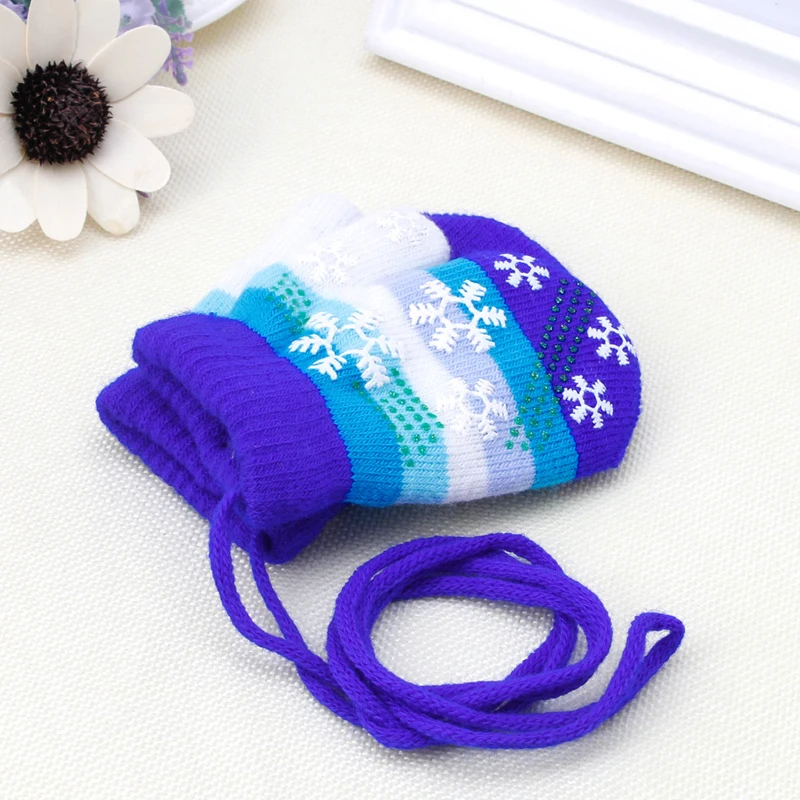 Теплые зимние перчатки, детские варежки, детские вязаные бархатные детские перчатки, зимние NOV2_40