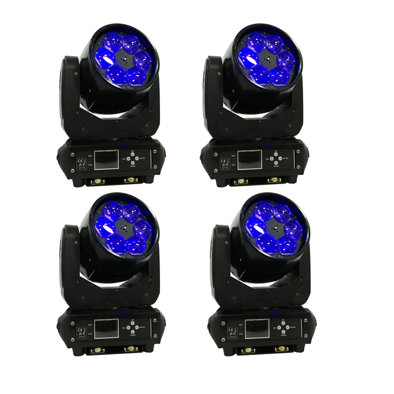 4 pcs/lot 6x40W LED Mini Bee Eye RGBW 4in1 Moving Head Light Zoom Washer with 10/17 DMX Channel | Освещение