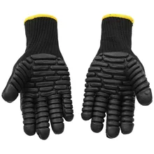 1Pair Mechanical Protective Safety Gloves Drilling Garden Miner Shockproof Reducing Outdoor Cut Resistant Oil Anti Vibration