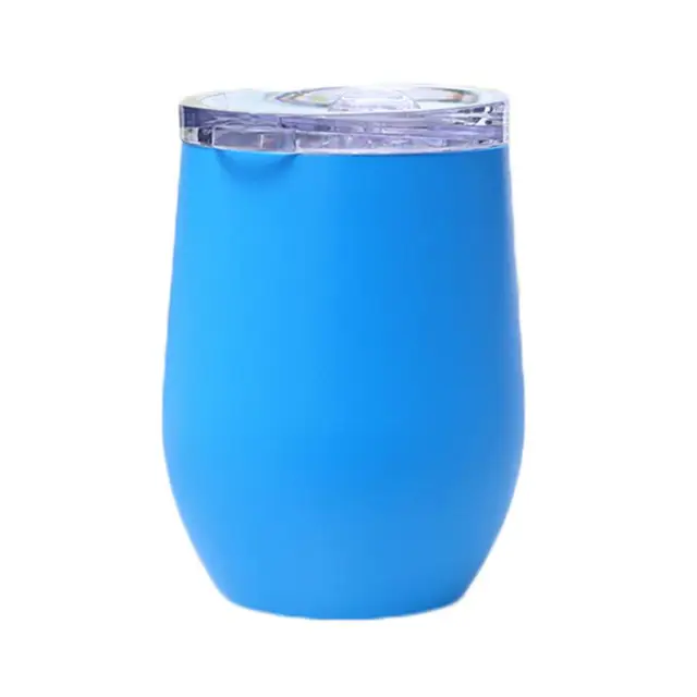 350ml Stainless Steel Vacuum Flask Thermos Cup Cute Double Eggshell Cup Vacuum Flasks Travel Coffee Mug Creative Red Wine Glass as picture