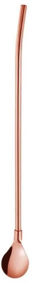 Rose Golden Ложка соломинка из нержавеющей стали 304 Прямая соломинка для напитков Многоразовые - Цвет: Rose Golden