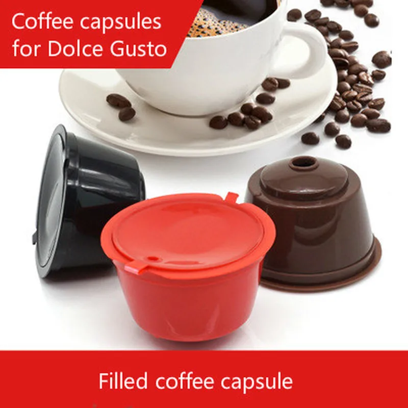 

1pc use 200 times Coffee Capsule Plastic Capsule Refillable Reusable Compatible For Nescafe Dolce Gusto refill