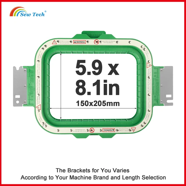 Sew Tech Magnetic Hoops for Tajima Toyota Embroidery Mighty Magnet Frames 5.9x8.1in 150x205mm