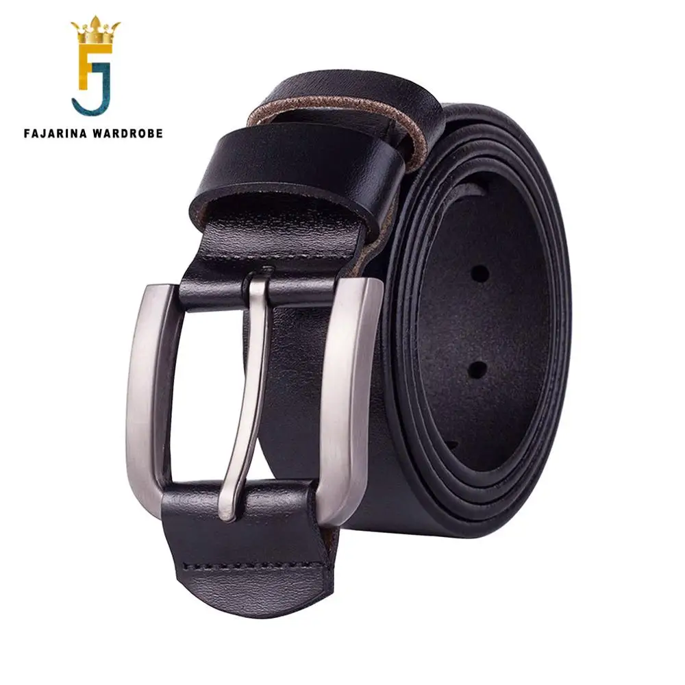 Мужской ремень с пряжкой FAJARINA кожаный в стиле ретро 2019|leather belts for men|designer leather