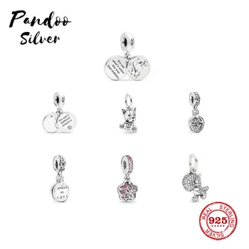 

Fashion Charm Sterling Silver Original 1:1 Copy,Pave Dinosaur Dangle Charm,Bulldog Puppy Dangle Charm DIY Bracelet Jewelry Gift