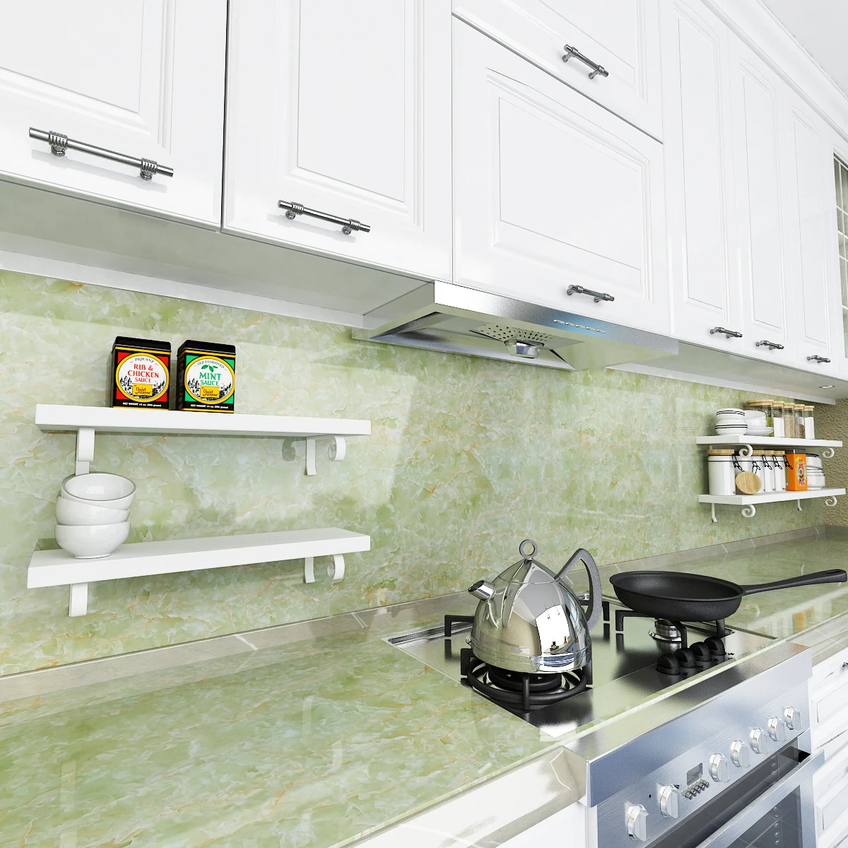 1M/2m Marble Waterproof Countertop Wall Stickers Vinyl Self Adhesive Wallpapers Decorative Film Kitchen Cabinets Contact Paper