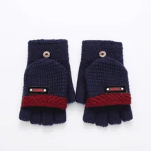 Masculino dupla camada inverno tela sensível ao toque cashmere luvas de malha lã mão warmengrosse esqui luvas de pulso curto