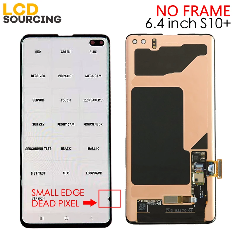 Amoled маленькие битые пиксели для SAMSUNG Galaxy S10 lcd G973F G973FD дисплей S10+ Plus G975F G975FD кодирующий преобразователь сенсорного экрана в сборе