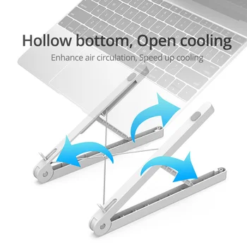

Foldable ABS Laptop Tablet Stand Portable Desktop Laptop Holder Mounts Adjustable Laptop Stand Bracket For Macbook Air Pro