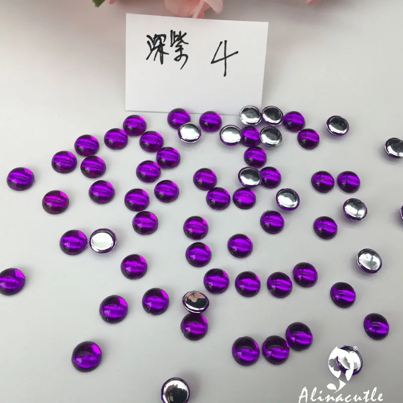 4 Purple 10 г драгоценные камни 4 мм/6 мм блестящая поверхность кристалл с плоской задней гранью с акриловым драгоценным камнем Блестки для нейл Арта(искусство украшения ногтей) одежда скрапбукинга shakes stone - Цвет: 4 Purple