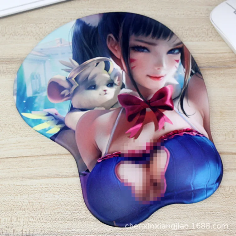 Miku Saber Nier Song Hana PUBG бетмен И Дедпул Fate DVA сексуальный сундук Мягкий гель 3D коврик для мыши эргономичный коврик для мыши с поддержкой запястья