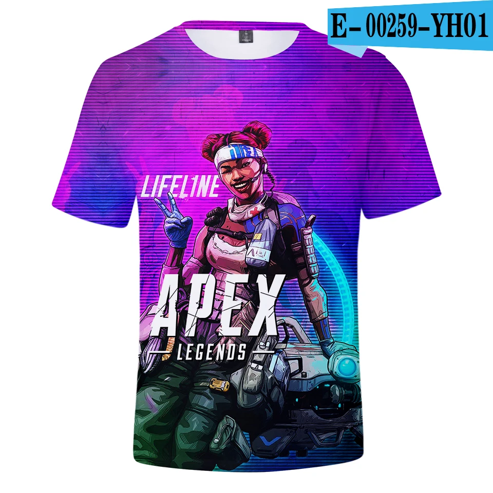 Розовый Apex Legends/футболки для мужчин и женщин, летняя новая модная футболка с короткими рукавами футболка для мальчиков и девочек дышащие футболки Apex Legends - Цвет: Розовый