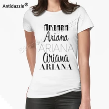 Antidazzle Hot Koop Zomer Ariana Grande Tijdperk Logos Vrouwen Ronde Hals Leuke T shirt Korte Mouw Sexy Brief Ontwerp T-shirt tees(China)