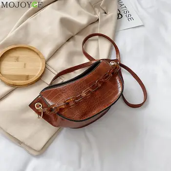 

Fashion PU Leather Shoulder Bags Totes Female Messenger Bag Women Retro Hobos Chain Female Elegant Shoulder Handbags