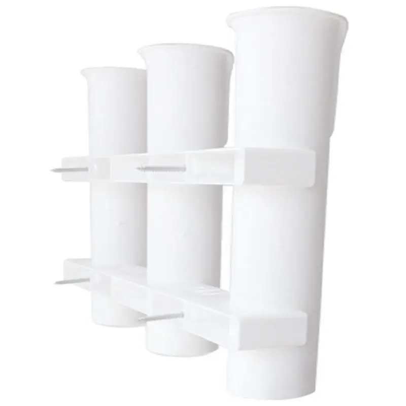 

Fishing Rod Holder Bracket, Tube 3 Rod Rack, Fishing Rod for Boat Kayak Garage Storage or Truck with Screws Side-Mount-white
