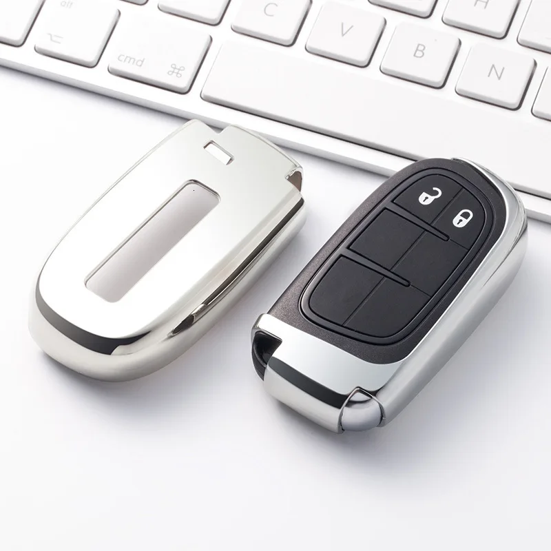 Чехол для ключей из ТПУ Jeep Renegade Grand Cherokee Dodge Journey Charger Chrysler 300C 200 300 Fiat freeont