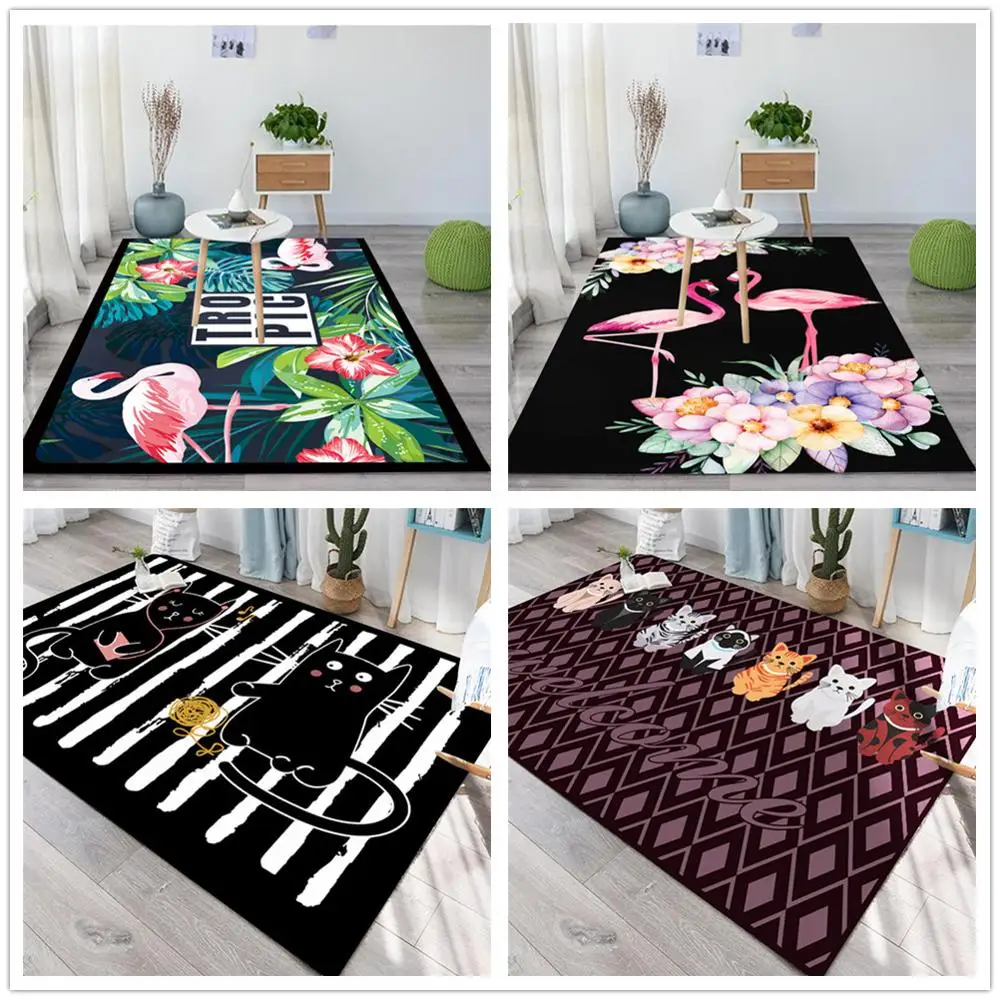 Милый мультяшный Детский 3D ковер для гостиной, спальни, коврики для детской комнаты, игровой пол, детский коврик для ползания, коврик для прихожей