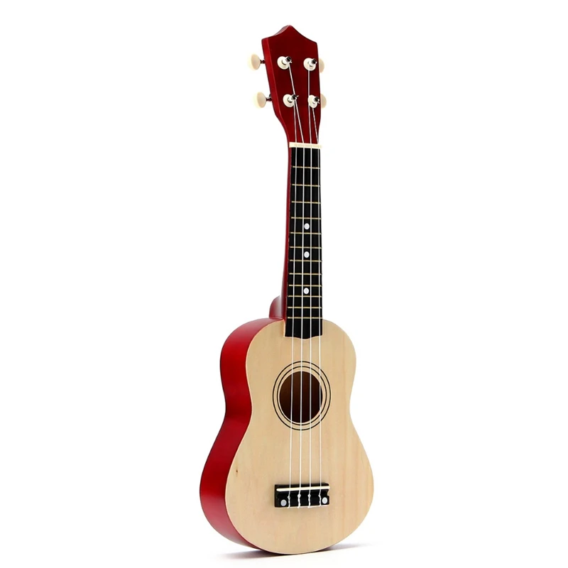 

21 inch Soprano Ukulele 4 Strings Hawaiian Guitar Uke + String + Pick For Beginners kid Gift