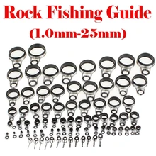 Full-size Fishing Accessories Rock Fishing Guide Combination Set Line Ring Guide Ring Accessories Stainless Steel Ceramic Guide