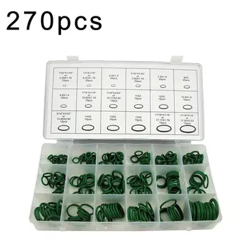 

270 Pcs O-Ring Repair Box Set Auto Air Conditioning Rings Set Preservative Car Air Conditioner Compressor Seal