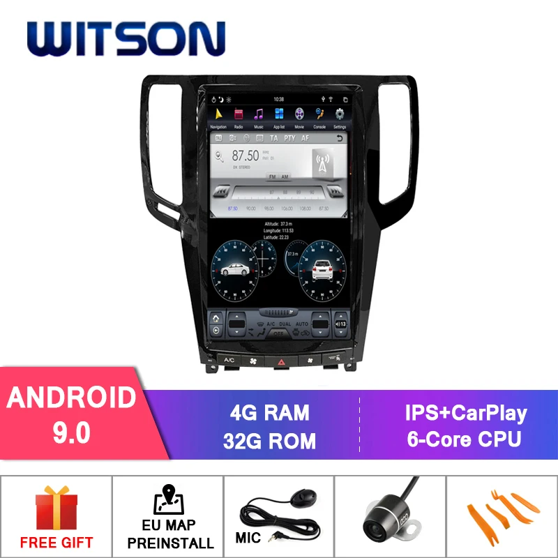 WITSON Android 9 0 TESLA для INFINITI G25/G35/G37 2007-2013 4 ГБ 32 GPS навигация стереосистема | Автомобили и