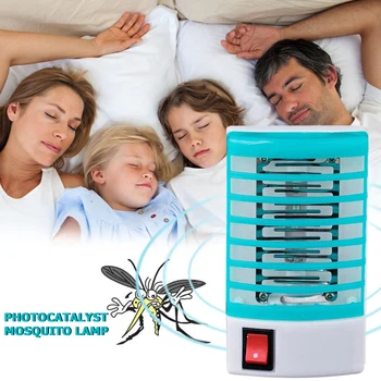 

Universal Mosquito Fly Killer Lamp Mute Device LED Tent Light Fly Insect Trap Bug Multifunctional Zapper EU Plug 11.6x6.6cm