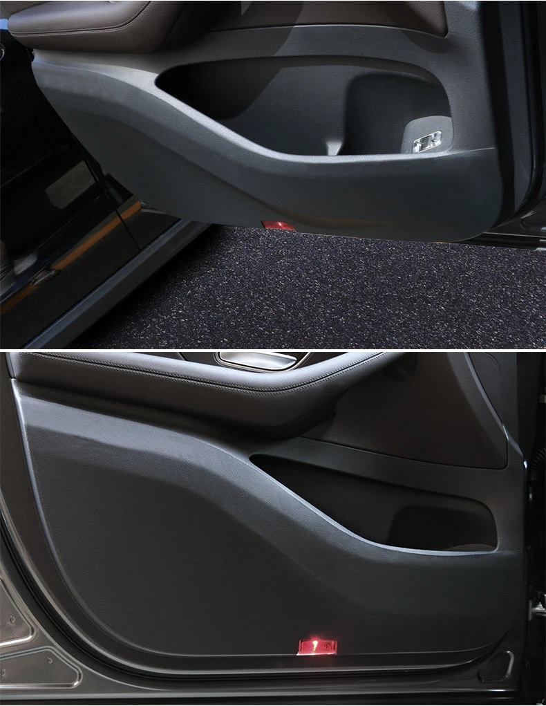 Lsrtw2017 волоконно-кожа автомобиля Innder двери анти-кик коврик для Mercedes Benz GLE GLE350 GLE450