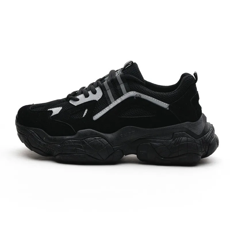 Г. Новые кроссовки на платформе Нескользящие износостойкие мужские вулканизированные Туфли разноцветные туфли на платформе Мужская обувь R2-51 - Цвет: Черный
