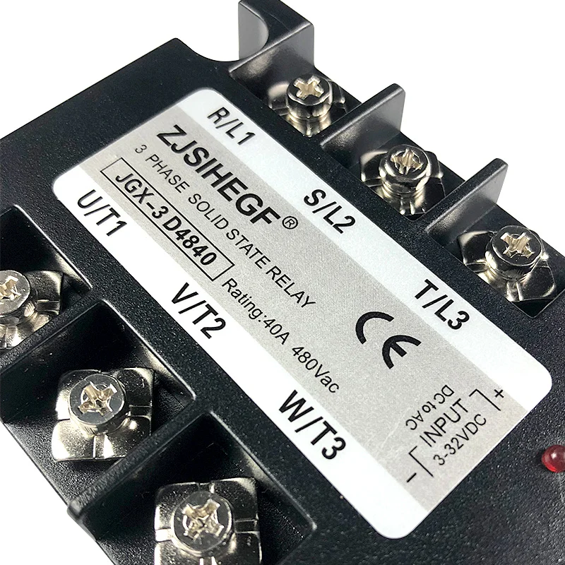 Трехфазный JGX 3 4840DA твердотельные реле SSR Для фазы 40A 32VDC 24 480AAC с регулятором