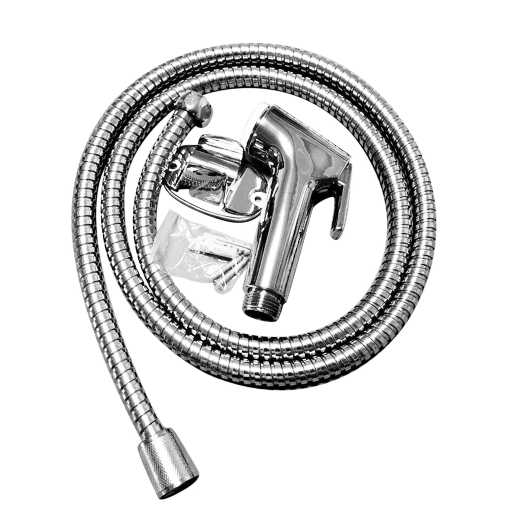 

Hand Held Bidet Spray Shower Set Wall Bracket Toilet Sprayer Douche Kit Bidet Faucet Brushed For Bathroom Hardware Supplies
