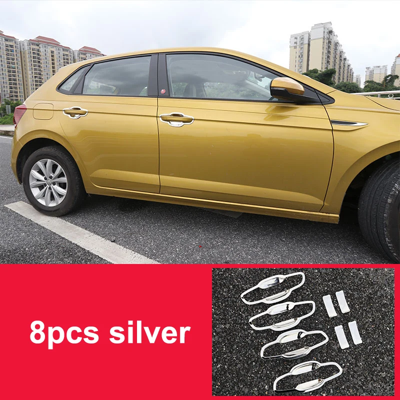 Для POLO PLUS ручка Чаша защита Декоративная нержавеющая сталь - Цвет: 4