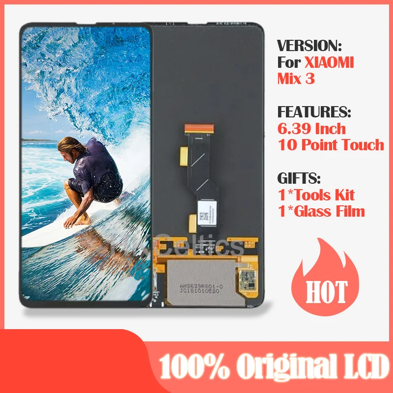 Супер Amoled дисплей для Xiaomi mi x 3 lcd+ сенсорный экран дигитайзер в сборе с рамкой mi x3 Замена mi x3 mi x 3 lcd