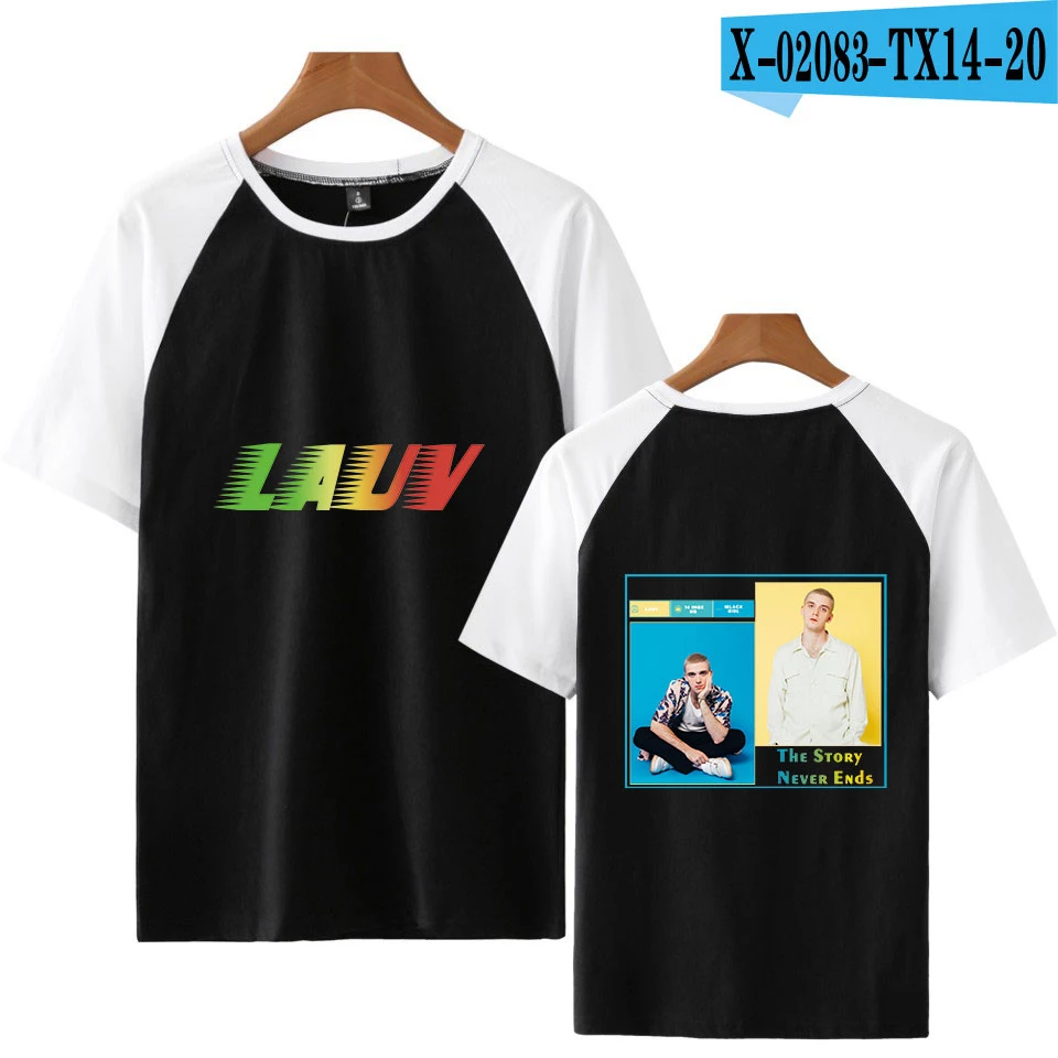 LAUV-2D принт хлопок летняя Лоскутная футболка для мужчин короткий рукав черный серый harajuku - Цвет: TX1420