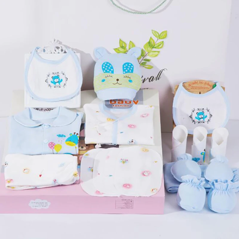 Одежда для новорожденных; костюм для малышей; 18 шт./компл.; Одежда для младенцев; брюки; нижнее белье; шляпа рубашка; подарок с героями