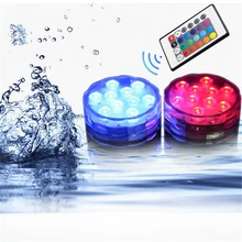 Лампа для бассейна с пультом дистанционного управления RGB погружной светильник прочный светодиодный портативный подводный ночник