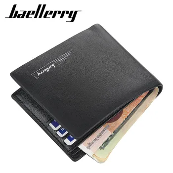 

2020 Men Short Wallet Vintage Slim Mens Wallet Business Male Purse PU Leather Man Wallets Mini Short Clutch Money Bag Money Clip