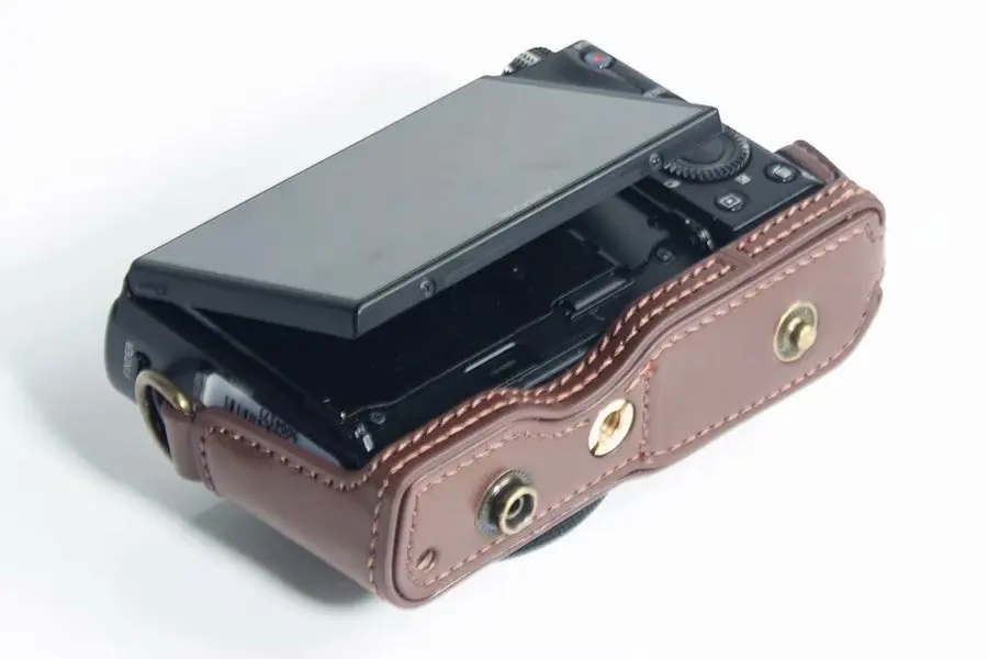 Чехол из искусственной кожи для камеры sony RX100 RX100 II III RX100 IV V RX100 VI M7 M6 M5 M4 M3 M2 чехол с ремешком