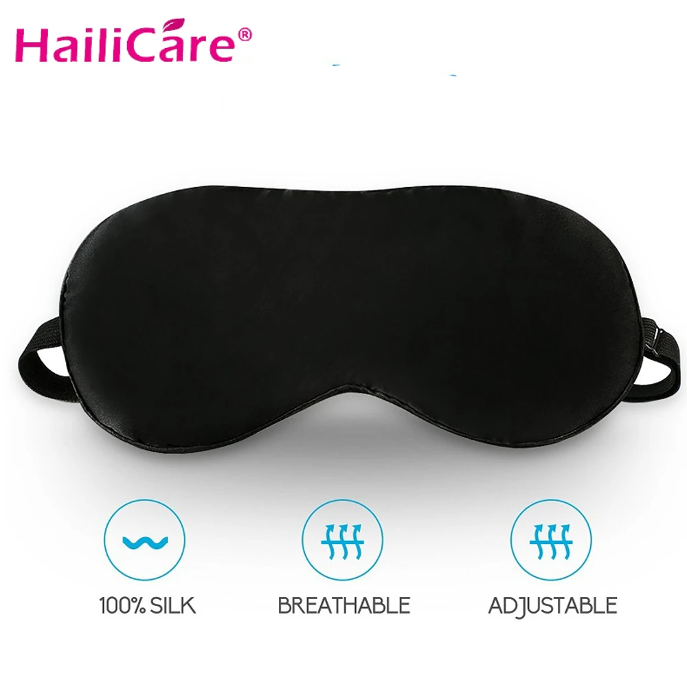 

Breathable Silk Sleep Mask Eyeshade Black Sleeping Mask Eye Shade Cover Blindfolds Travel Sleeping Eye Mask Trip Relax Gadget