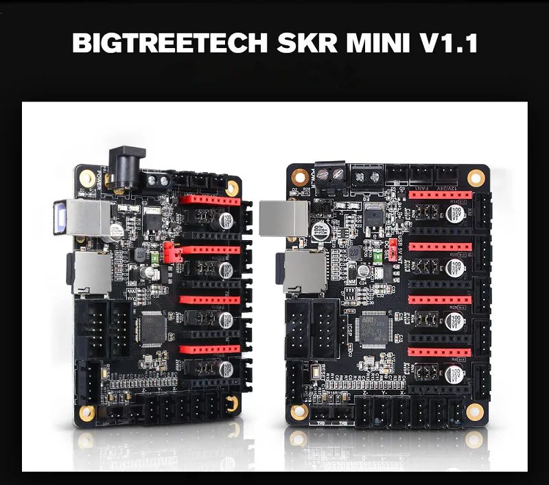 SKR мини V1.1 пластина 3d принтер 32 бит материнская плата SKR V1.3 Reprap контрольная карта 3d принтер аксессуары заменить Ramps1.4 Ramps 1,6