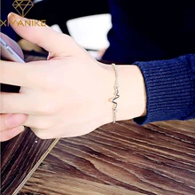 XIYANIKE 925 стерлингового серебра модные простые браслеты с надписью "Lightning" браслеты для женщин Девушка очаровательные ювелирные изделия подарки регулируемые