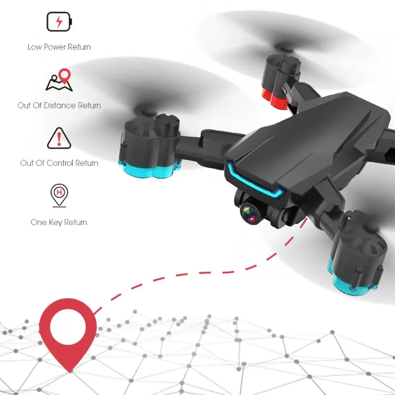 Дрон XD101 1080P 4K WiFi FPV Дрон однокнопочный возвратный Квадрокоптер RC вертолет