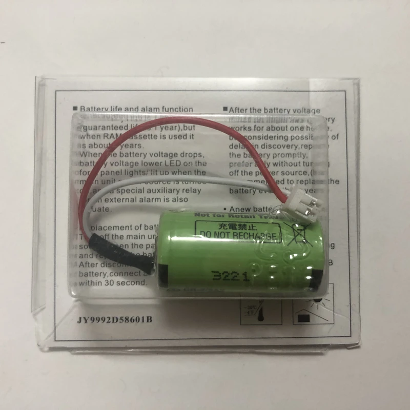 Original Novo Cr2 3az 3v Cr17335 Bateria de Lítio Plc com Conector Branco Plugue Customizável 5x - Image 2