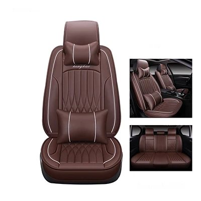 coffee pillow Высокое качество кожаный чехол для автокресла renault arkana symbol captur kadjar fluence Captur Laguna Megane все модели аксессуаров - Название цвета: coffee pillow