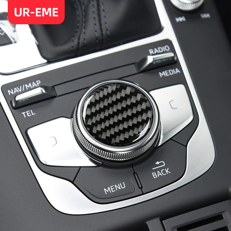 Car Interior Decor Parts Carbon Fiber Decorative Covers Knob Decoration Sticker For Audi A3 8V 2014-2020 Accessories | Автомобили и